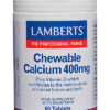 Calcio masticable 400 mg Lamberts 60 tabletas Calcio masticable 400 mg Lamberts 60 tabletas