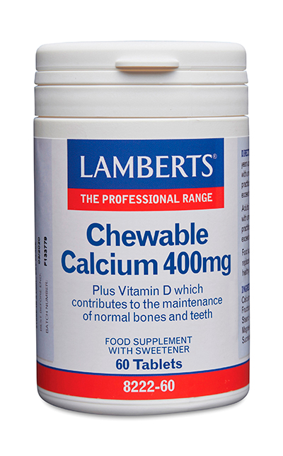 Calcio masticable 400 mg Lamberts 60 tabletas Calcio masticable 400 mg Lamberts 60 tabletas