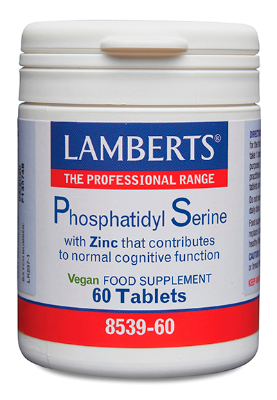 Fosfatidilserina Lamberts 100 mg con zinc 60 tabletas Fosfatidilserina Lamberts 100 mg con zinc 60 tabletas