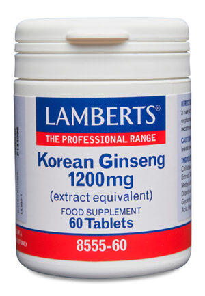 Ginseng coreano 1200 mg Lamberts 60 tabletas