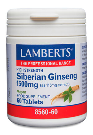 Ginseng siberiano Lamberts 1500 mg 60 tabletas