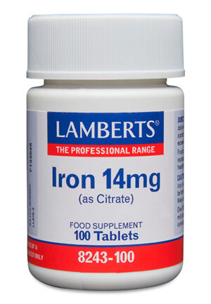 Hierro Lamberts 14 mg como citrato 100 tabletas