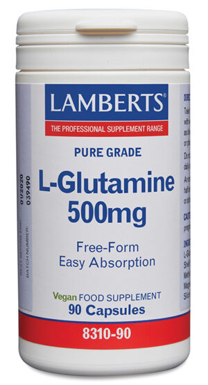 L-Glutamina 500 mg Lamberts 90 cápsulas
