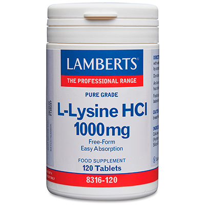 L-Lisina HCl Lamberts 120 tabletas