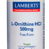 L-Ornitina HCl 500 mg Lamberts 60 cápsulas L-Ornitina HCl 500 mg Lamberts 60 cápsulas