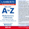 A to Z Multi Lamberts 60 tabletas detalle de la etiqueta