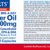 Aceite de hígado de bacalao Lamberts 1000 mg 180 cápsulas detalle de la etiqueta