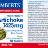 Alcachofa Lamberts 7425 mg 180 tabletas detalle de la etiqueta