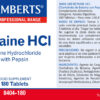 Betaína HCl con pepsina Lamberts 180 tabletas detalle de la etiqueta Betaína HCl con pepsina Lamberts 180 tabletas detalle de la etiqueta