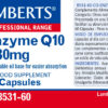 Coenzima Q10 Lamberts 30 mg 60 cápsulas detalle de la etiqueta