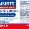 Choline Liver Complex Lamberts 60 tabletas detalle de la etiqueta Choline Liver Complex Lamberts 60 tabletas detalle de la etiqueta
