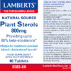 Esteroles vegetales Lamberts 800 mg 60 tabletas detalle de la etiqueta Esteroles vegetales Lamberts 800 mg 60 tabletas detalle de la etiqueta