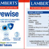 Eyewise Lamberts 20 mg luteína 60 tabletas detalle de la etiqueta