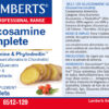 Glucosamina Completa Lamberts 120 tabletas detalle de la etiqueta