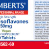 Isoflavonas de soja Lamberts 50 mg 60 tabletas detalle de la etiqueta