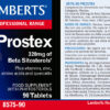 Prostex Lamberts 90 tabletas detalle de la etiqueta
