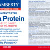 Proteína de guisante Lamberts 360 g detalle de la etiqueta