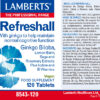 Refreshall Lamberts con ginkgo y vitaminas B 120 tabletas detalle de la etiqueta