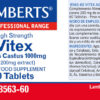 Vitex Agnus Castus 1000 mg Lamberts 60 tabletas detalle de la etiqueta