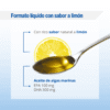 Omega 3 vegano líquido Lamberts 150 ml detalle 2