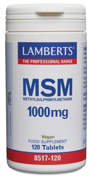 MSM 1.000 mg Lamberts – 120 tabletas MSM 1.000 mg Lamberts – 120 tabletas