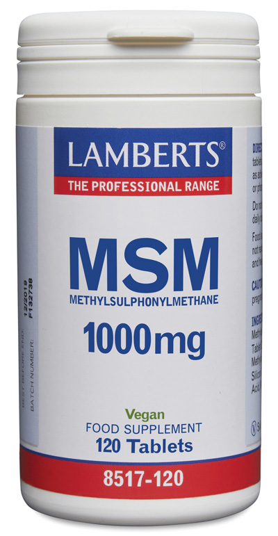 MSM 1.000 mg Lamberts – 120 tabletas