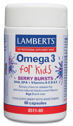Omega 3 para niños Lamberts 60 cápsulas masticables