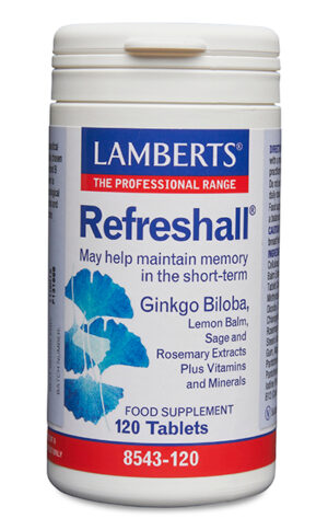 Refreshall Lamberts con ginkgo y vitaminas B 120 tabletas