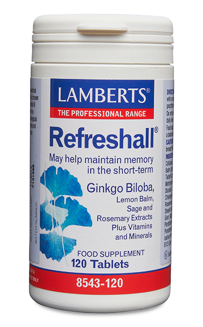 Refreshall Lamberts con ginkgo y vitaminas B 120 tabletas