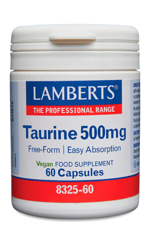 Taurina Lamberts 500 mg 60 cápsulas
