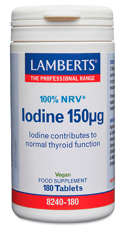 Yodo Lamberts 150 mcg como yoduro de potasio 180 tabletas Yodo Lamberts 150 mcg como yoduro de potasio 180 tabletas